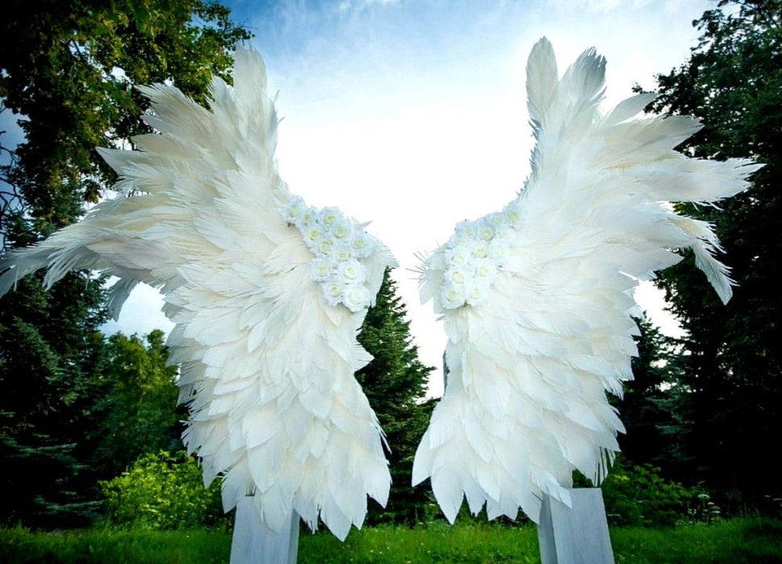 Giant angel wings Outdoor bakdrop Angel wings wall décor Large Etsy