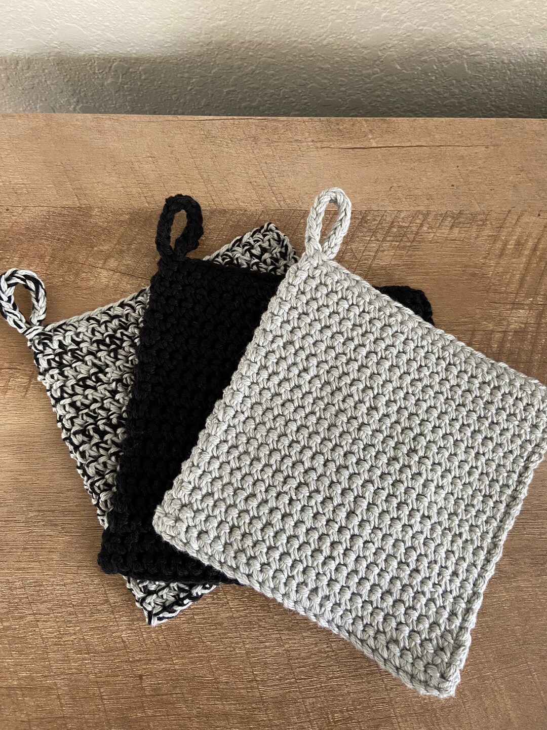 Potholders Handmade Potholders Loop Pot Holders Loop Pot Etsy