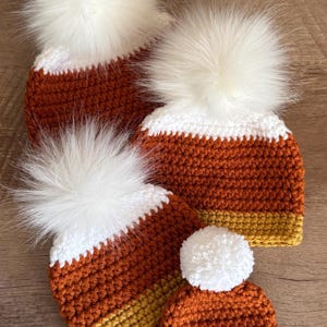Newborn Candy Corn Baby Hat | 3-6 Month Baby Halloween Outfit | Micro Preemie Candy Corn Hat | Thanksgiving Crochet Candy Corn Hat