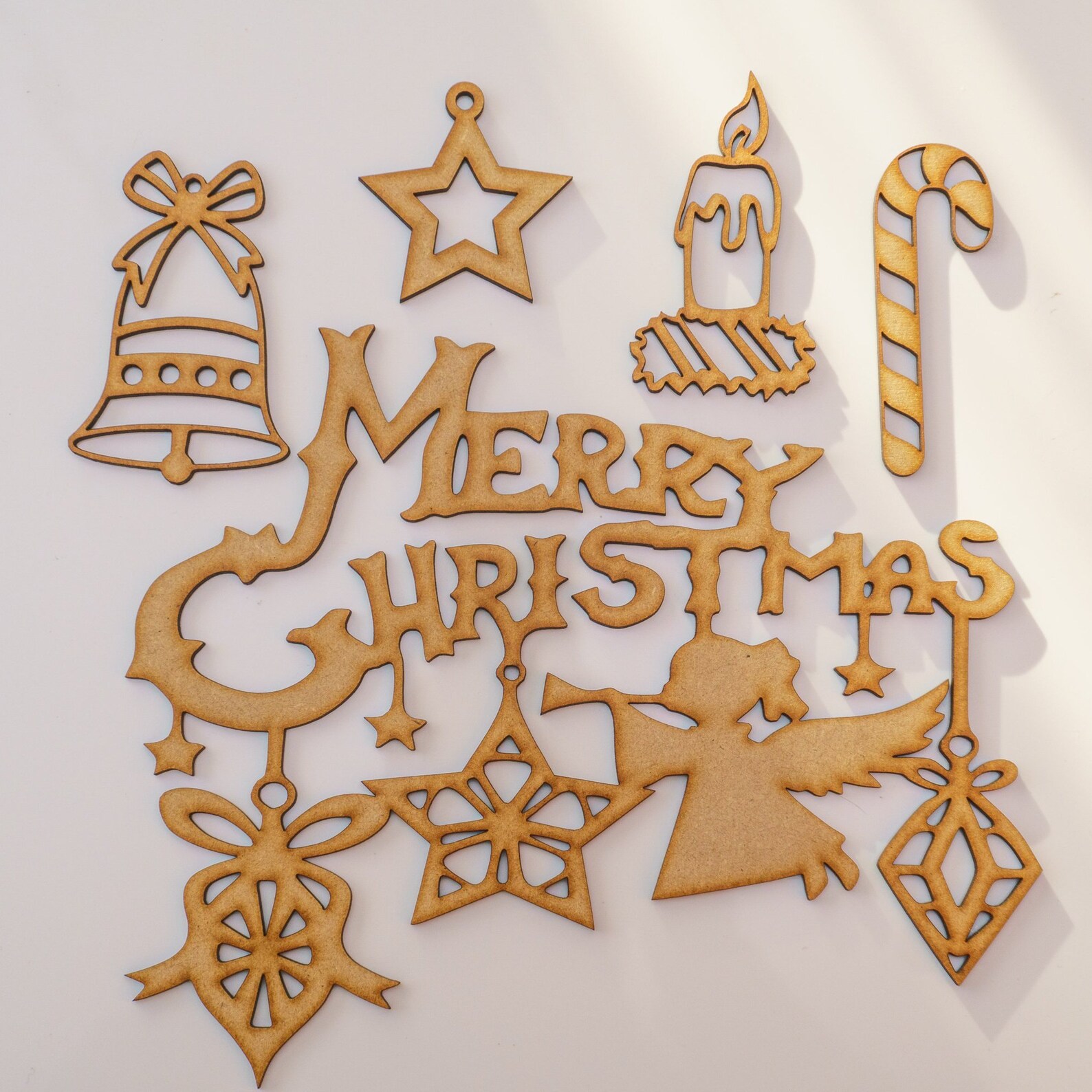 Wooden Christmas MDF Plaque choice Merry Christmas Angel & Etsy