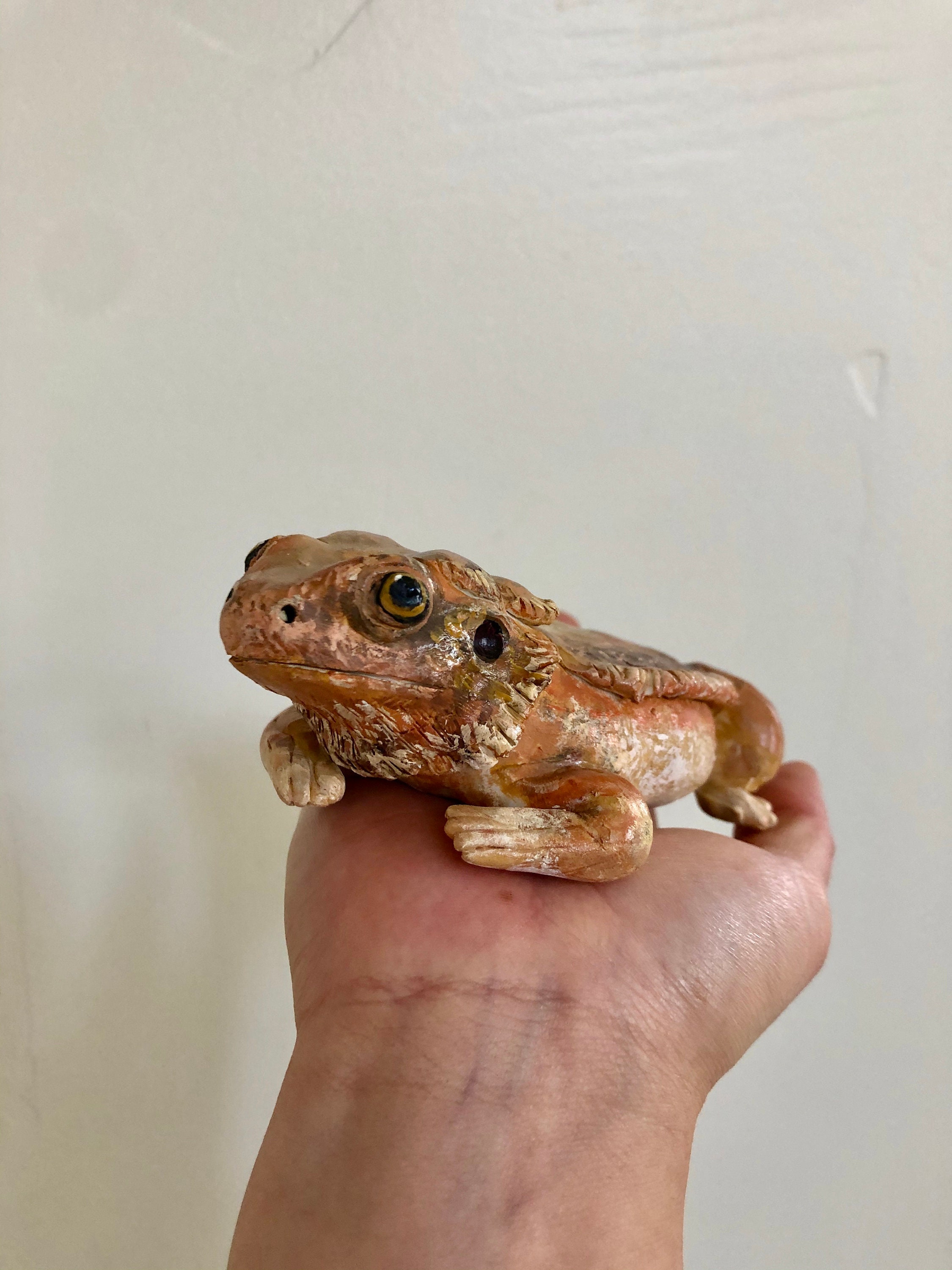 Handmade Realistic Bearded Dragon Sculpture Figurine Etsy