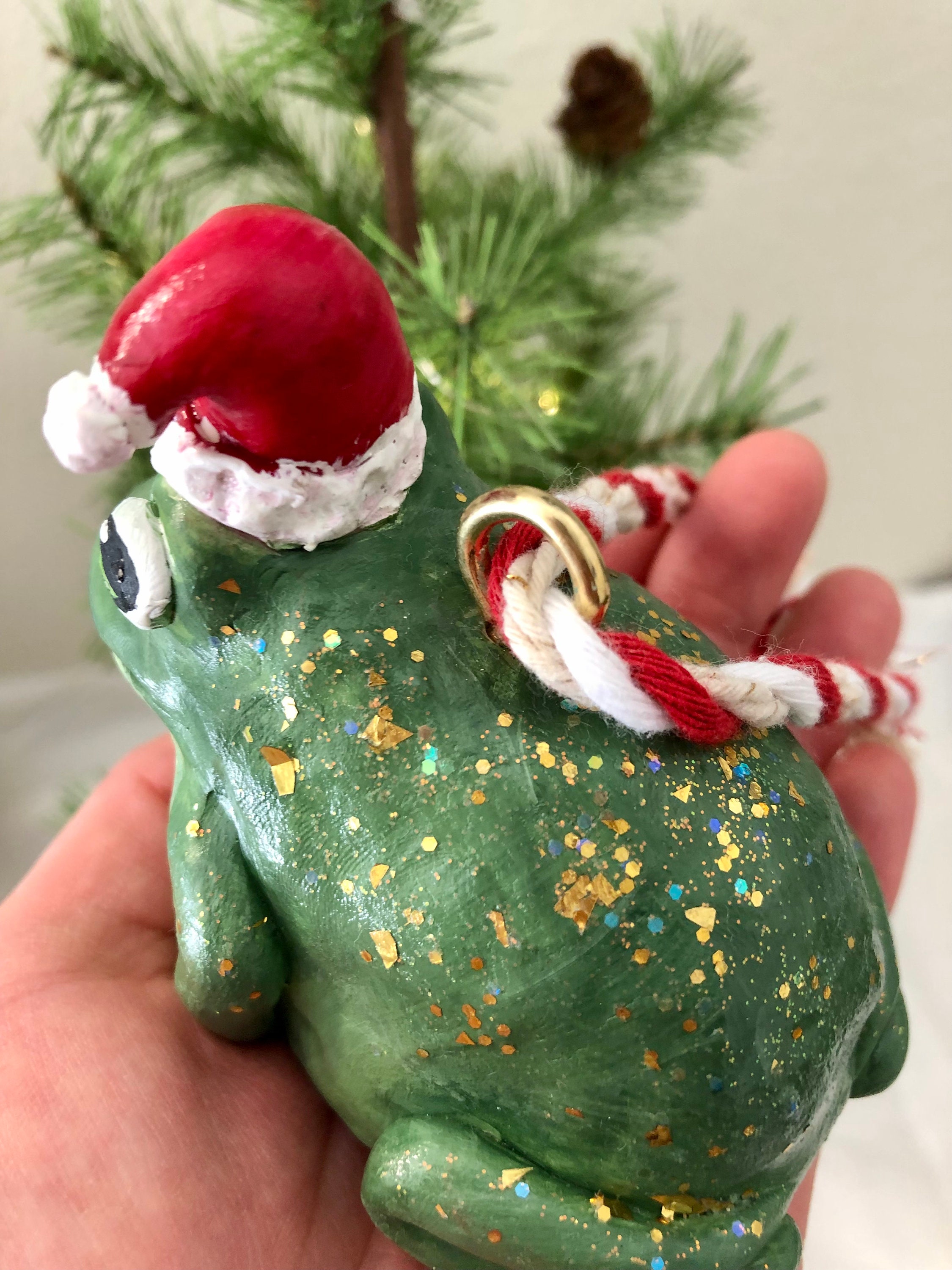 Christmas frog figurines Clearance