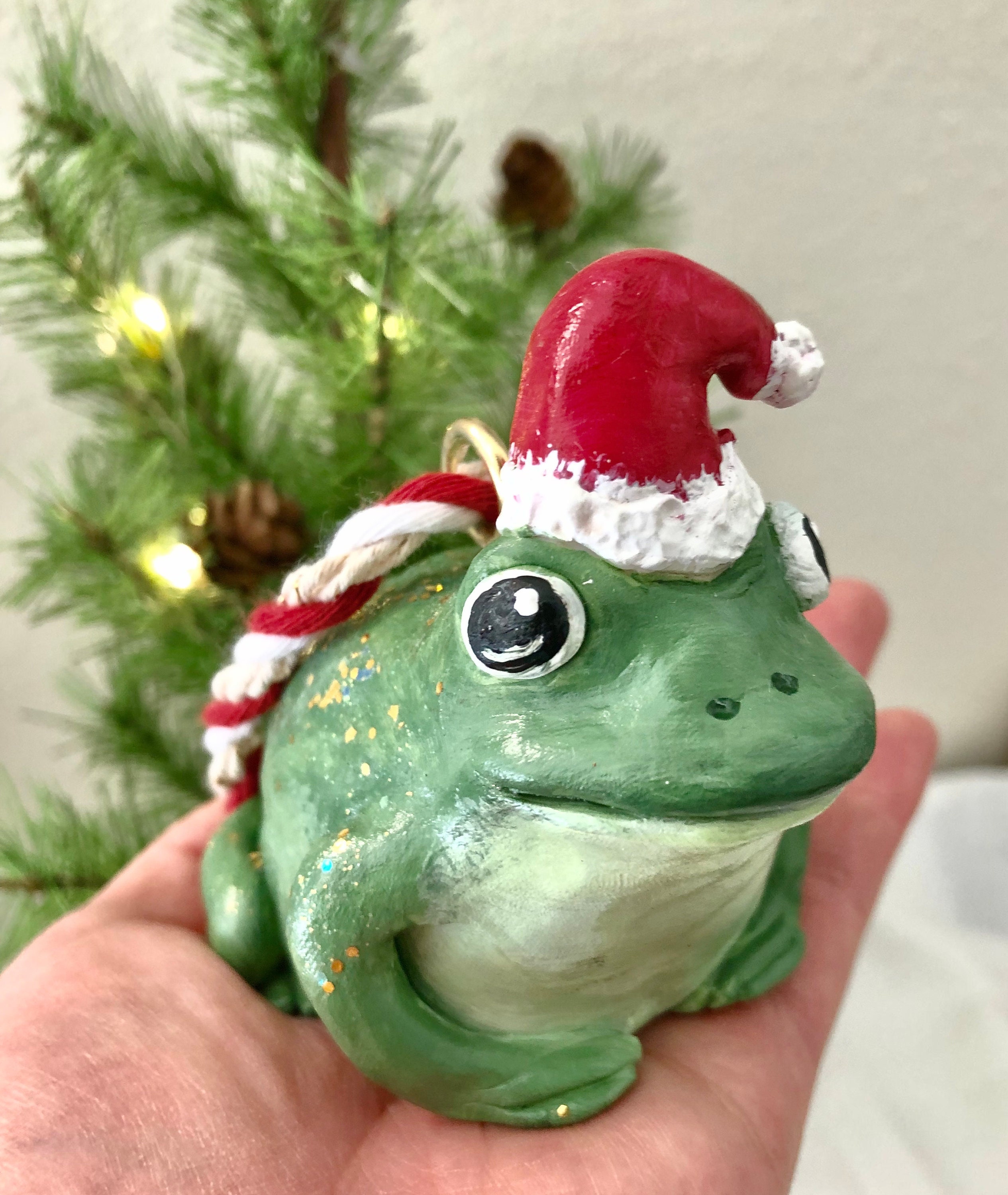 Christmas frog figurines Clearance
