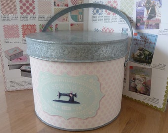 RAR! Tilda Blechdose rund, Sewing Box, Blechdose Sewingbird, Tin round, Nähzimmer Deko