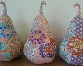 3 x Butternut Squash Colorful, Autumn Decoration, Patchwork, Butternut Squash, Harvest, Pumpkin