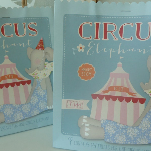 SALE! 1 Tilda Materialset Circus Elefant, Bastelset, Set, Kit