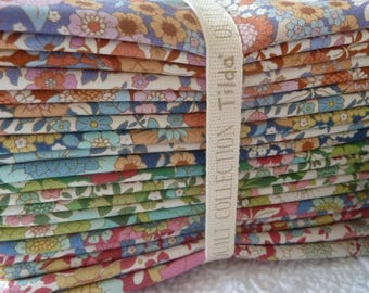 Tilda Wallflower Fabrics, Fat Quarter Bundle 300237, 20 Fabrics 50 x 55 cm, Tilda Fabrics, Cotton Fabric, 20 Fabrics 20 x 22 in