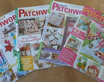 RARE! 4 x Magazine, Journal, Lena's Patchwork, Sewing, Handicrafts, Quilting