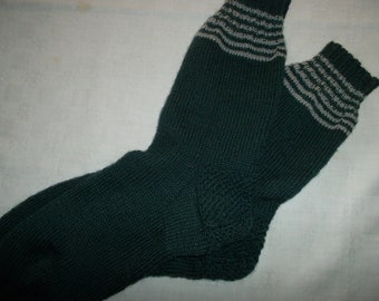 Wool socks size 42/43 hand-knitted, unique