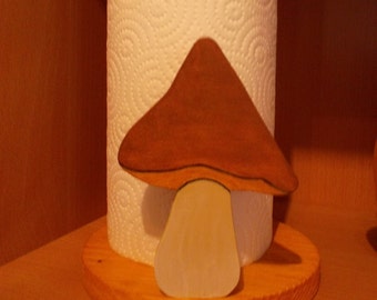 Kitchen roll holder, mushroom, kitchen helper, paper roll holder also for children's rooms