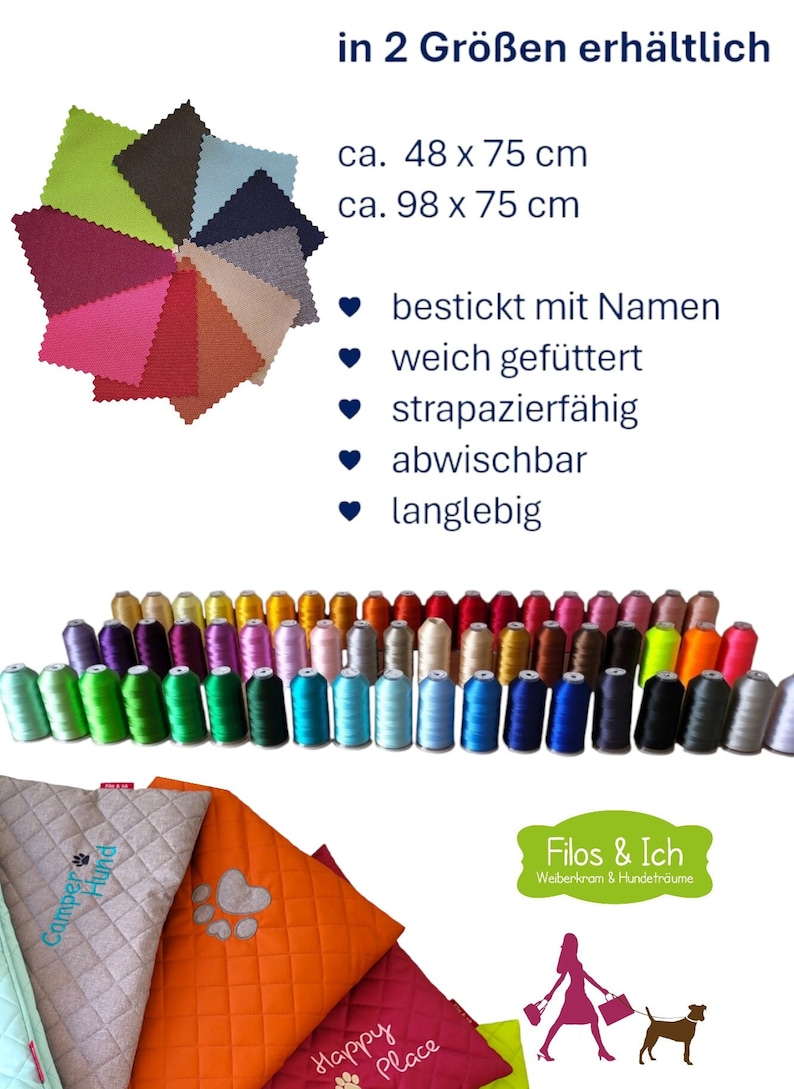 Hundedecke für draußen mit Namen bestickt, gefütterte Decke zum mitnehmen für Restaurant, Büro, Arbeitsplatz, Bürohund, Hund unterwegs, Outdoor, Hundeurlaub, Urlaub mit Hund, Campingdecke Hund, Nordsee Ostsee, Holland mit Hund, Ferienhaus Decke