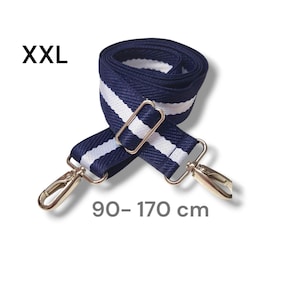 Dunkelblauer langer Taschengurt Tragegurt Wechselgurt breiter Taschenriemen XXL Schultergurt Ersatz, Umhängetaschen länger als, Crossbody
