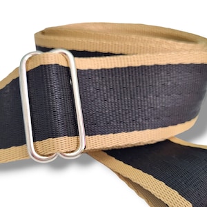 Taschengurt, breiter Riemen, normal bis extra langer Taschenriemen 170cm, schwarz caramel
