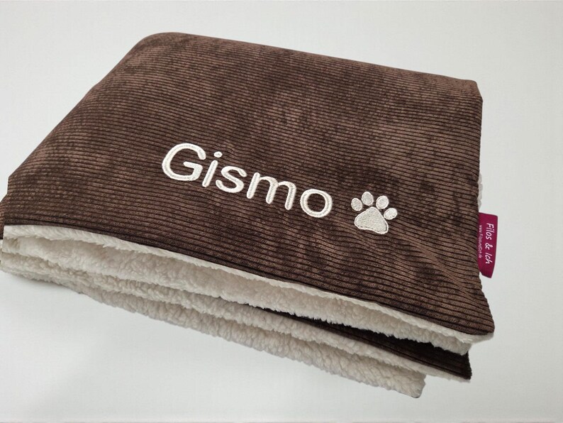 Personalized dog blanket with name, cuddly blanket, pet blanket, corduroy blanket, cat blanket, dog blanket, cuddly blanket, teddy bear image 14