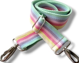 Taschengurt, breiter Riemen, extra langer Taschenriemen 90-170cm XXL, Regenbogen, Wechselgurt, Tragegurt, Pride Umhängetaschen, Rainbow