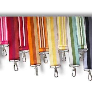 gestreifter moderner Taschengurt, breiter Riemen, 4 cm extra langer Taschenriemen 90-170 cm, Wechselgurt Ersatzriemen XXL buntes Taschenband