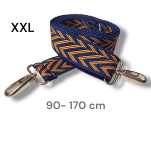 Cognac dunkelblau Taschengurt Tragegurt Wechselgurt breiter Taschenriemen XXL Schultergurt Ersatz, Umhängetaschen länger als, Crossbody