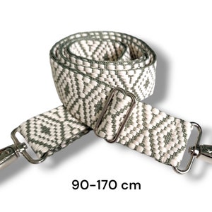 XXL langer Taschengurt salbei grün für große Frauen curvy Mode lange Länge breiter Riemen, Taschenriemen 90-170 cm Schultergurt