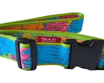 Luggage strap green/ luggage strap world map / luggage strap / travel / vacation