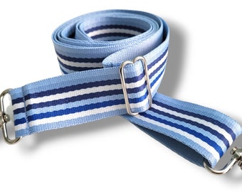 Bag strap, wide strap, normal to extra long bag strap 170 cm blue