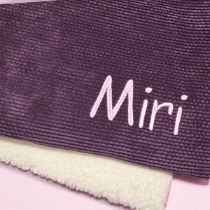 Personalized dog blanket with name, cuddly blanket, pet blanket, corduroy blanket, cat blanket, dog blanket, cuddly blanket, teddy bear image 8