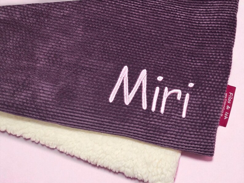 Personalized dog blanket with name, cuddly blanket, pet blanket, corduroy blanket, cat blanket, dog blanket, cuddly blanket, teddy bear image 8