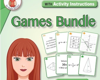 8th Grade Math Sense Games & Activities: 14 Sets of 40 Printable Cards