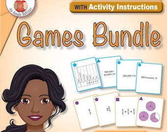 4th Grade Math Sense Games & Activities: 12 Sets of 40 Printable Cards