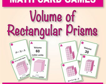 5th Grade Games | 2 Sets Volume of Rectangular Prisms and Expressions [Code 5M33 & 5M35]