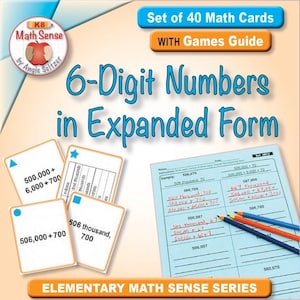 4th Grade Math Sense Games | 6-Digit Numbers in Expanded Form [Code 4B13]
