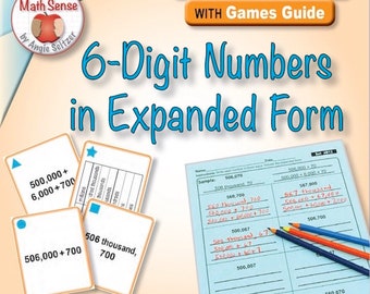 4th Grade Math Sense Games | 6-Digit Numbers in Expanded Form [Code 4B13]