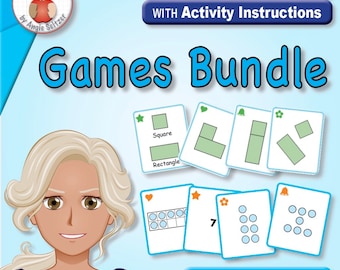 Kindergarten Math Sense Games & Activities: 7 Sets of 40 Printable Cards