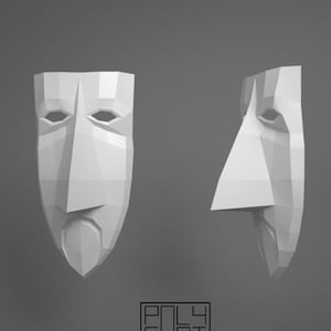 The Witch Mask | DIY Papermask | DIY Halloween Mask | Build your own costume for Halloween | Printable & downloadable PDF template |