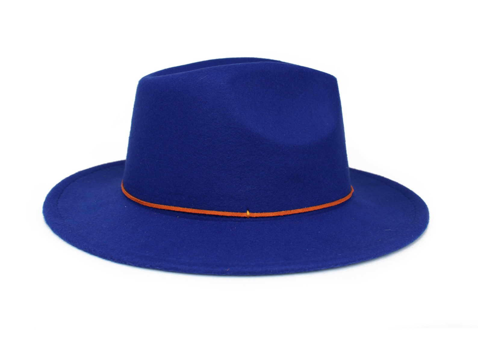 Royal Blue Fedora Hat Wide Brim Fedora Hat Felt Hat Jasper Etsy
