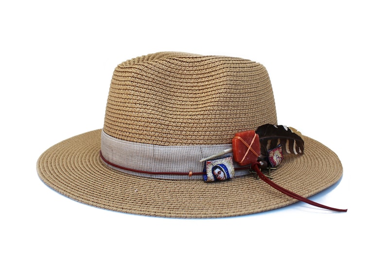 Natural Straw Hat Wide Brim Fedora Hat Sun Hat Paper Hat - Etsy