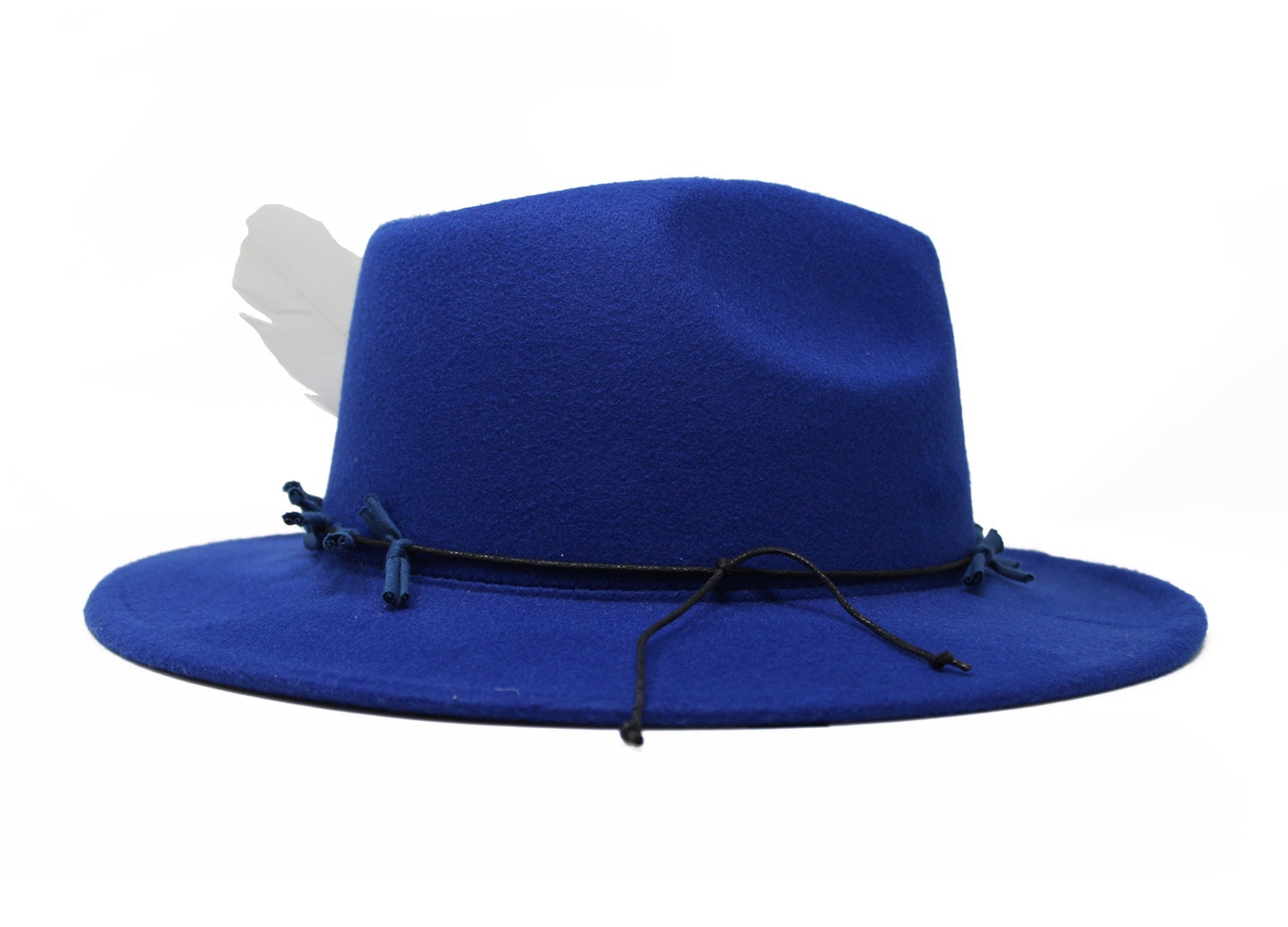 Royal Blue Fedora Hat Wide Brim Fedora 