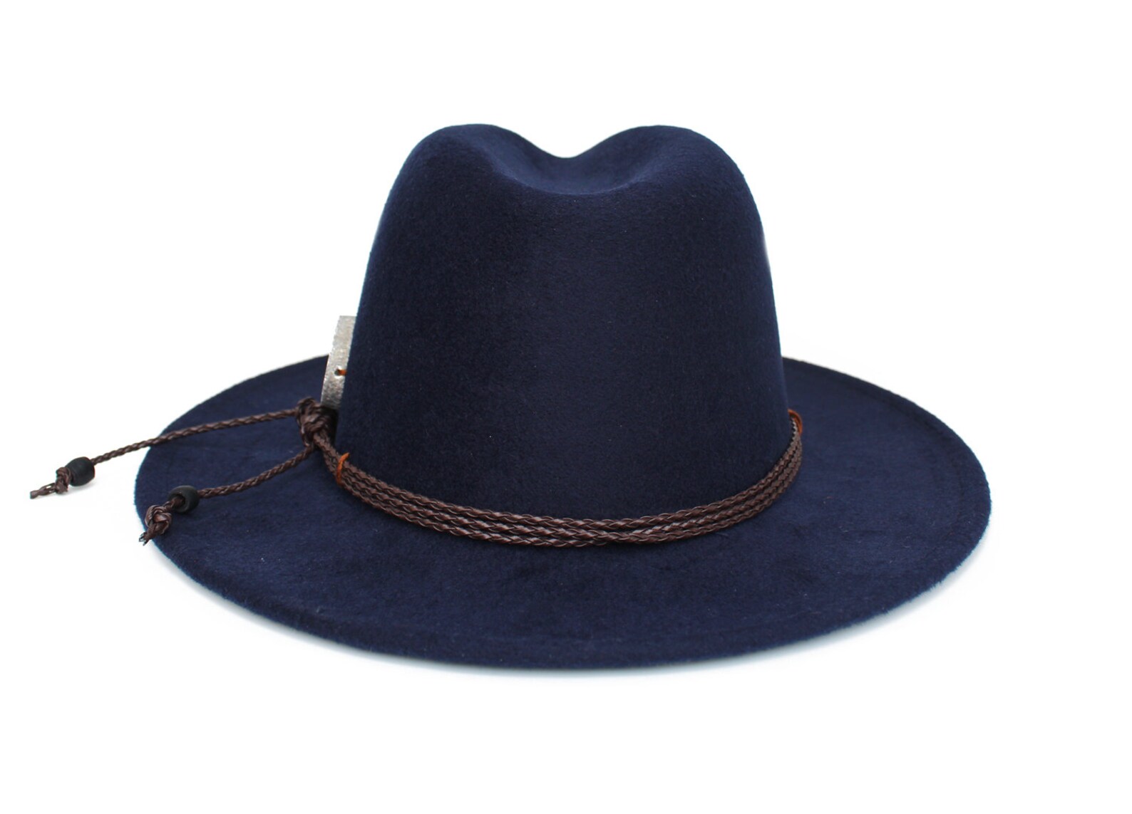Navy Blue Fedora Hat Wide Brim Fedora Hat Felt Hat Agate Etsy