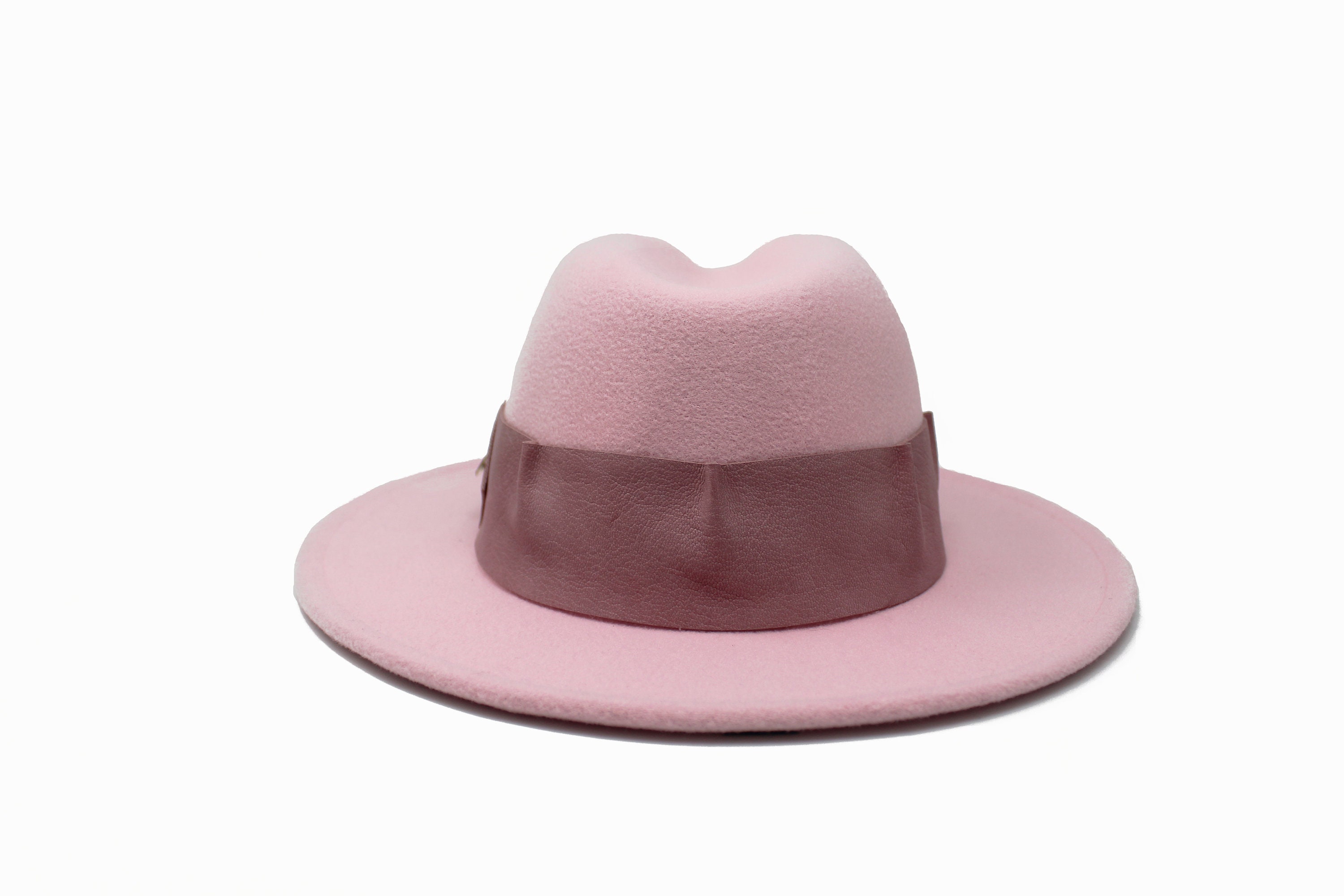 Pink Fedora Hat Men's and Women's Inner Adjustable Drawstring One Size fits all