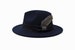 Navy Blue Fedora Hat, Wide Brim Fedora Hat, Felt Hat, Feather, Inner Adjustable Drawstring-One Size fits all- Men's & Women's Hat 