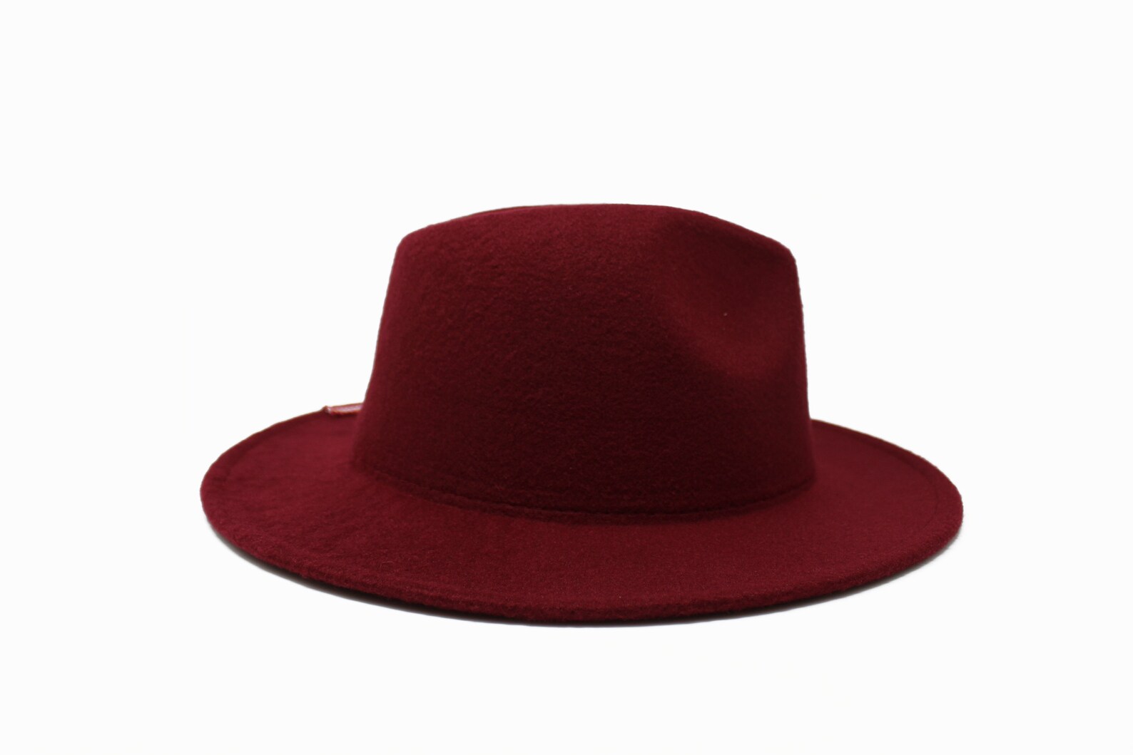 Burgundy Fedora Hat Wide Brim Fedora Hat Felt Hat Inner Etsy