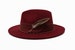 Burgundy Fedora Hat, Wide Brim Fedora Hat, Felt Hat, Inner Adjustable Drawstring-One Size fits all- Men's & Women's Hat 