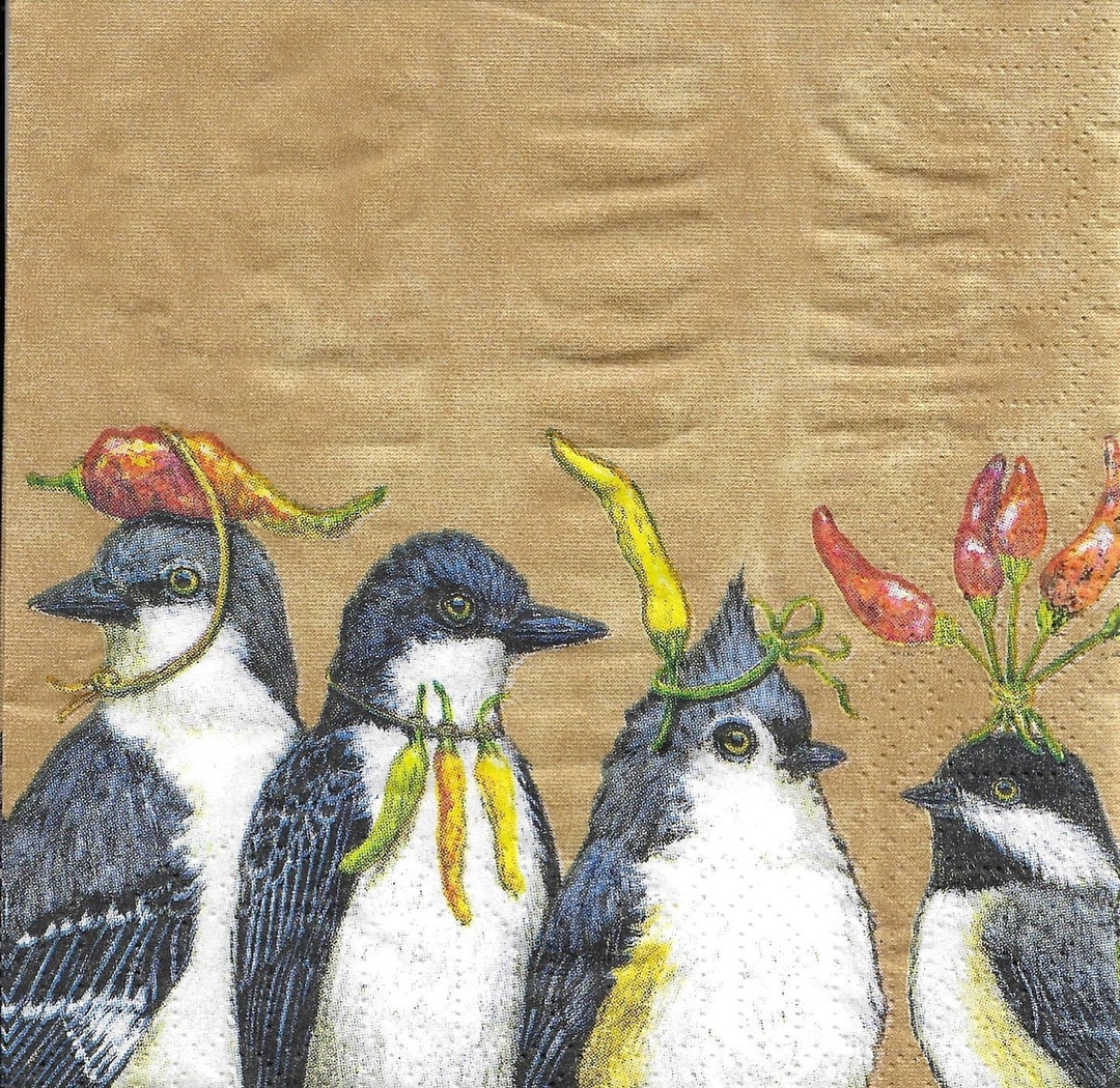 Decoupage Cocktail Napkins Set of Two Etsy Canada