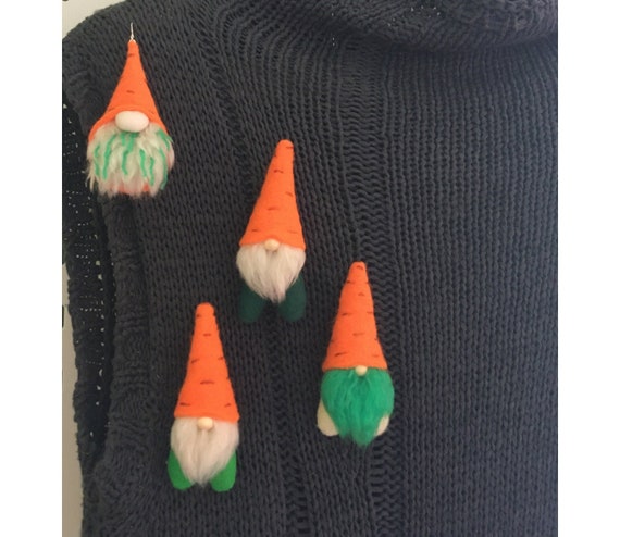 Download Garden Gnome Brooch Scandinavian Pin Vegetable Badge Etsy