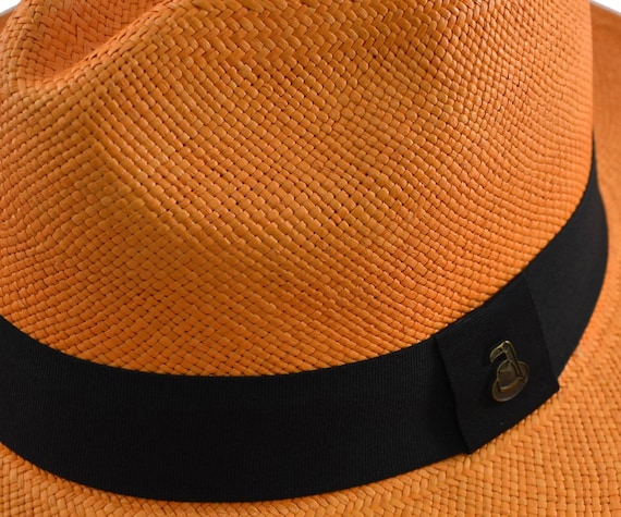 Orange Classic Fedora Genuine Panama 