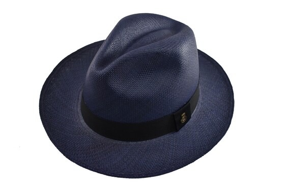 navy blue panama hat