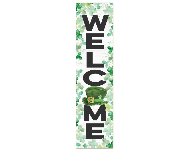 Welcome St Patrick's Day Shamrock Outdoor Porch or Deck - Etsy