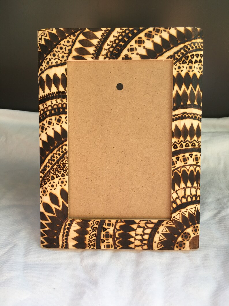 Wood Burned Picture Frame Image 0