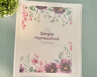 Monatlicher Homeschool-Planer Printable Homeschool Organisationsseiten Studentenplaner für Eltern Bearbeitbare PDF Homeschool Binder-Einsätze