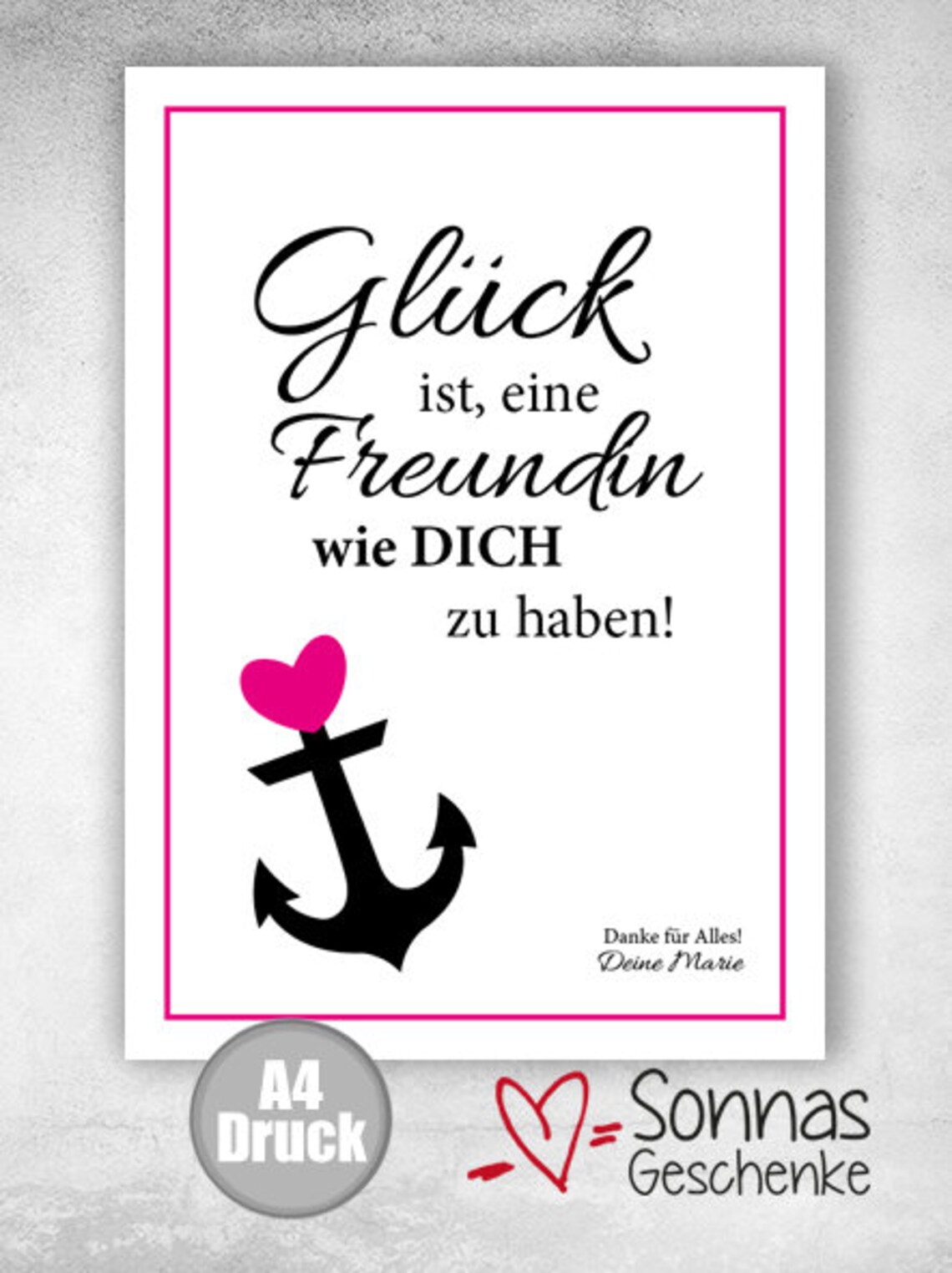 Glück ist eine Freundin wie Dich zu haben Freundschaft Etsy