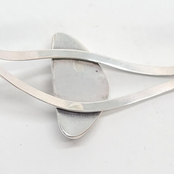 Native American Solid Silver Blue Turquoise Bear … - image 3